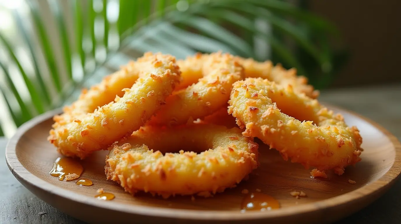 Fried Pineapple with Coconut Crust