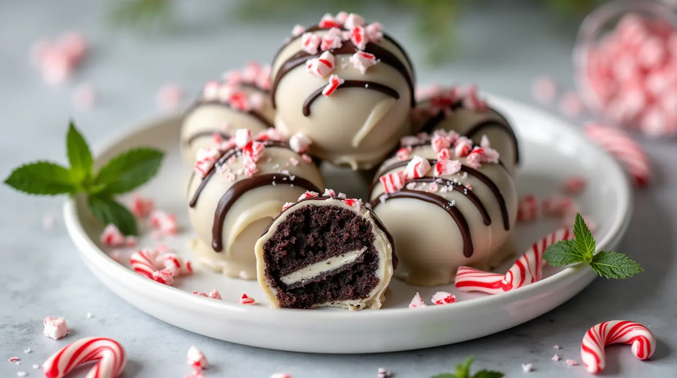 Peppermint Oreo Truffles